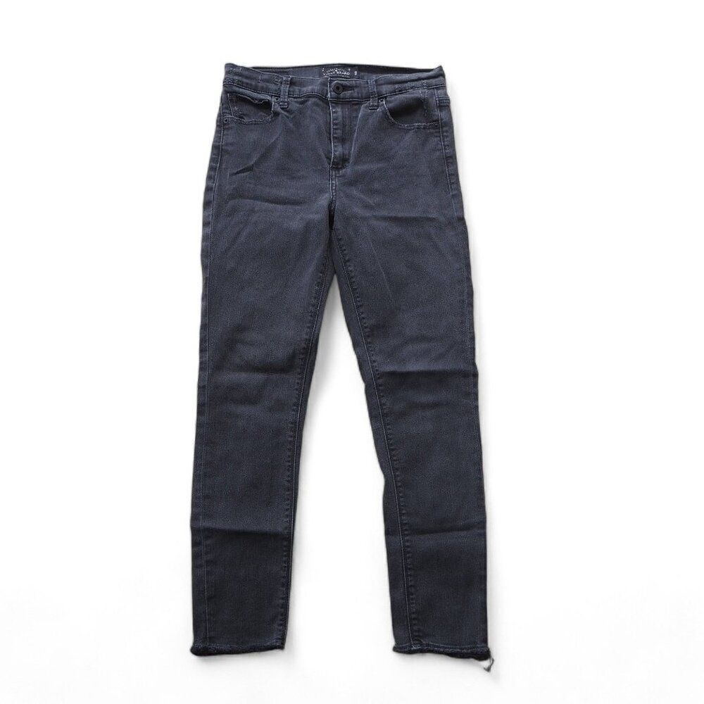 Lucky Brand‎ Bridgette Skinny Distressed Raw Hem Jeans Black Women's 6/28